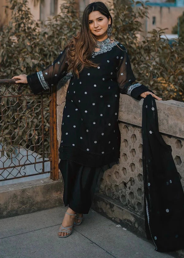 Hania 3pc-Embroidered - Haveli