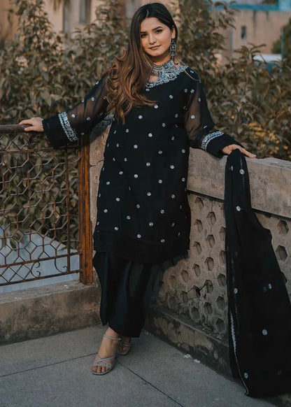 Hania 3pc-Embroidered - Haveli