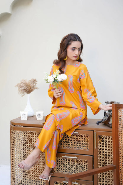 Soha (Mustard) 2PC - Printed