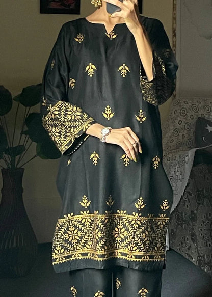 Arrow(Black) 2PC-Printed-Haveli