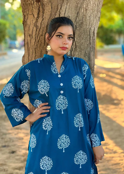 Tree (Zinc) 2PC-Printed-Haveli