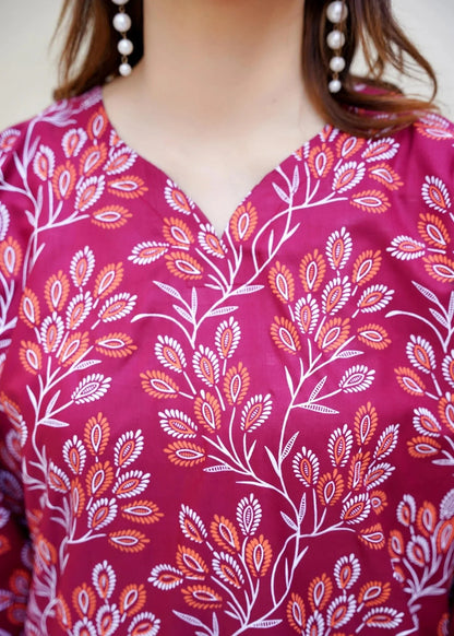 Eden (Maroon) 2PC - Printed