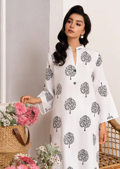 Tree (White) 2PC-Printed-Haveli