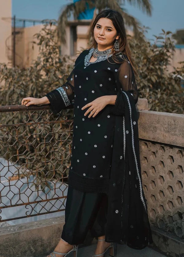 Hania 3pc-Embroidered - Haveli