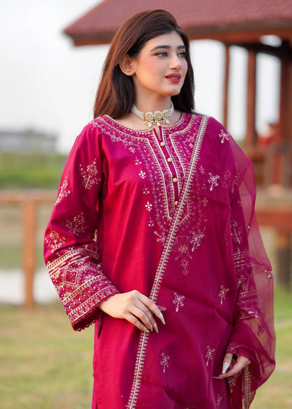 Mirha 3PC-Embroidered -Haveli