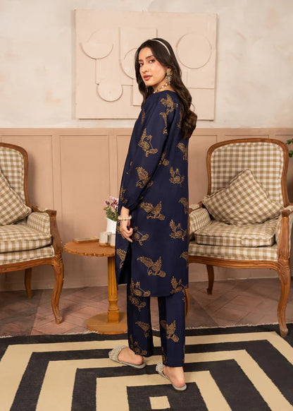 Sparrow (Navy) 2PC-Printed-Haveli
