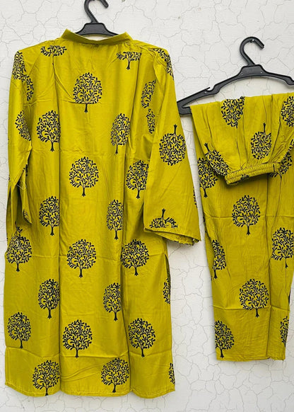 Tree (apple green) 2PC-Printed-Haveli