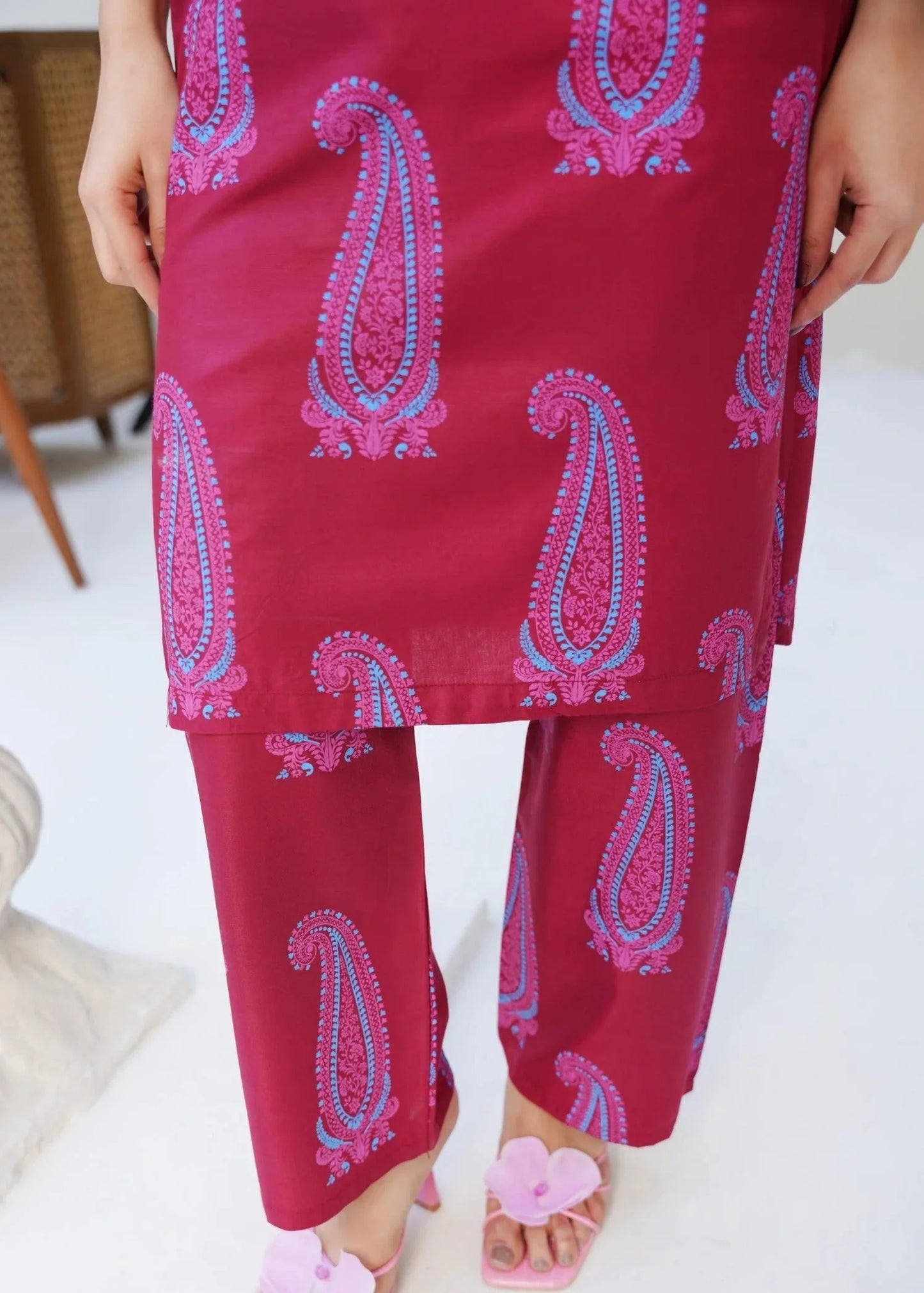 Soha (Maroon) 2PC - Printed