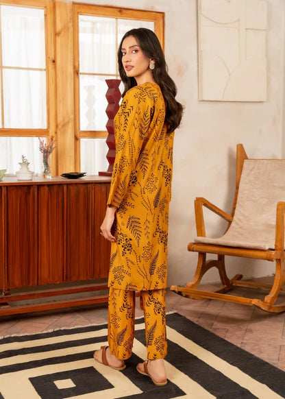 Leave (mustard ) 2PC-Printed-Haveli