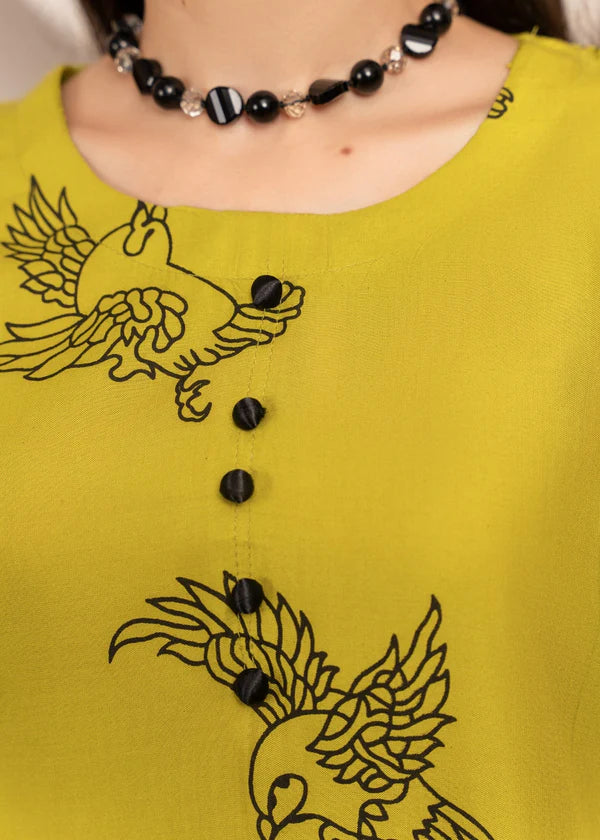 Sparrow (apple green) 2PC-Printed-Haveli