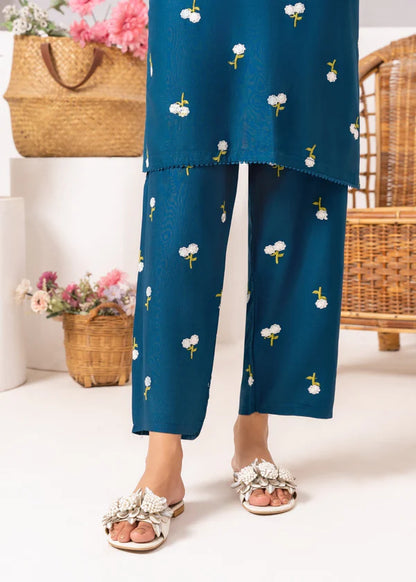 Floral (teal ) 2PC-Embroidered-Haveli