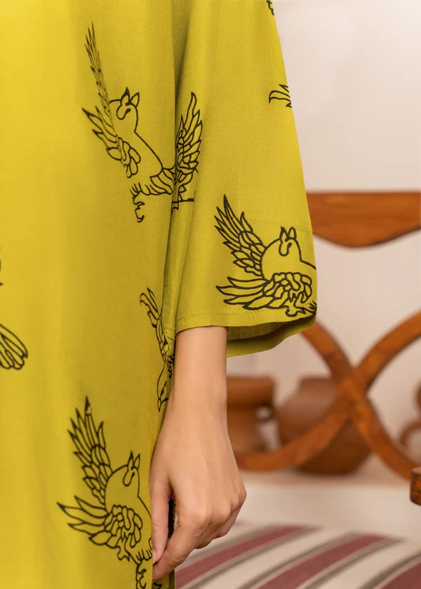 Sparrow (apple green) 2PC-Printed-Haveli