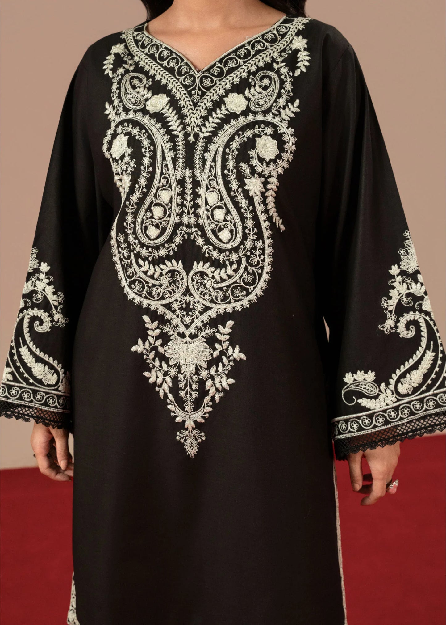Midnight Black 3PC - Embroidered