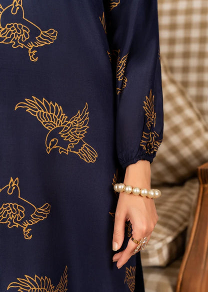 Sparrow (Navy) 2PC-Printed-Haveli