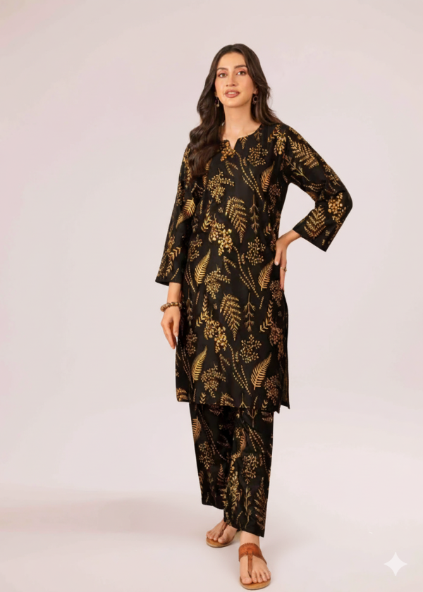 Leave Black 2PC - Printed