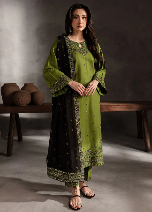Ezzah 3PC - Lawn Embroidered Dress- Haveli