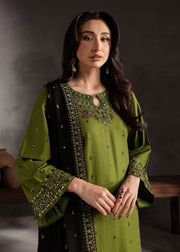 Ezzah 3PC - Lawn Embroidered Dress- Haveli